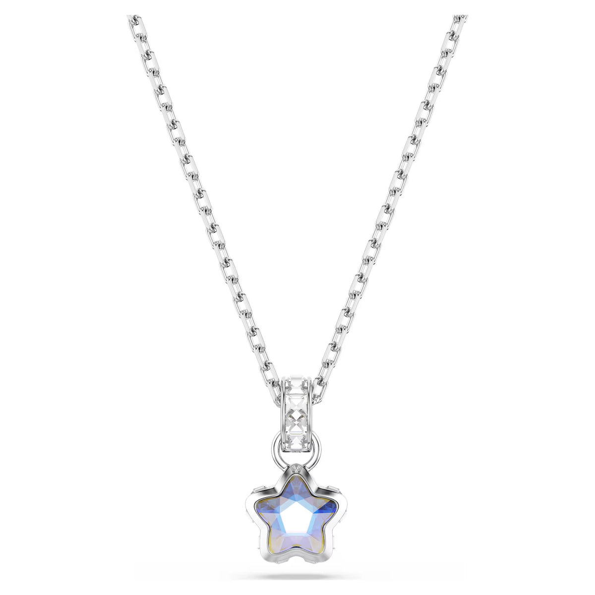 Swarovski Chroma Mixed cuts, Star, White, Rhodium plated Pendant