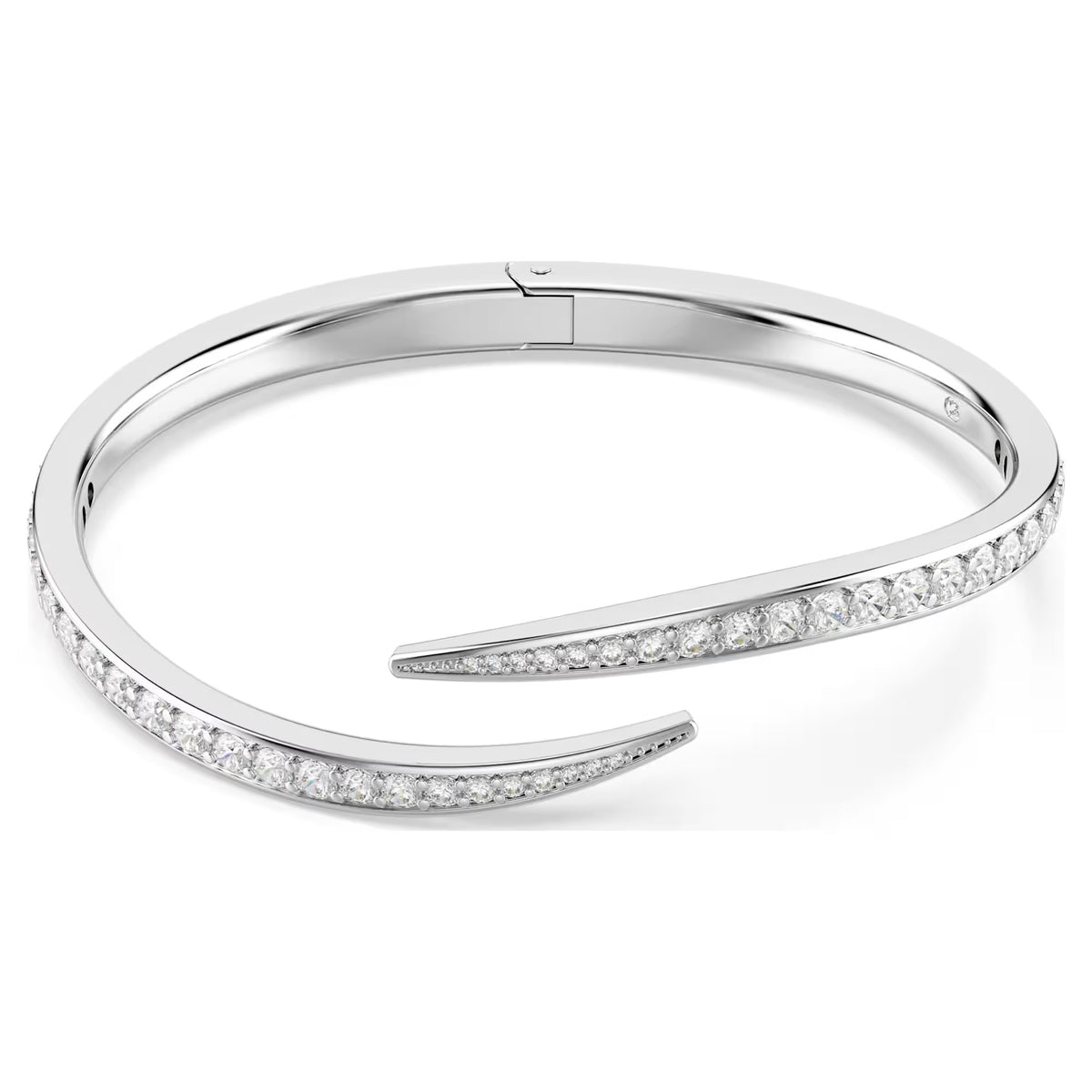 Swarovski Vienna Round cut, Swan, White, Rhodium plated Bangle