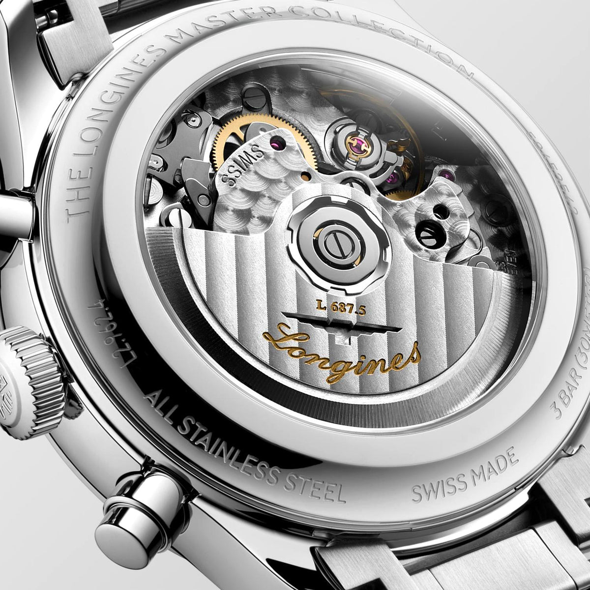 Longines Master Collection Chrono Moonphase Automatic, Steel Bracelet 41mm Watch L2.962.4.73.6