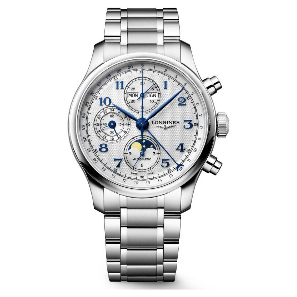 Longines Master Collection Chrono Moonphase Automatic, Steel Bracelet 41mm Watch L2.962.4.73.6