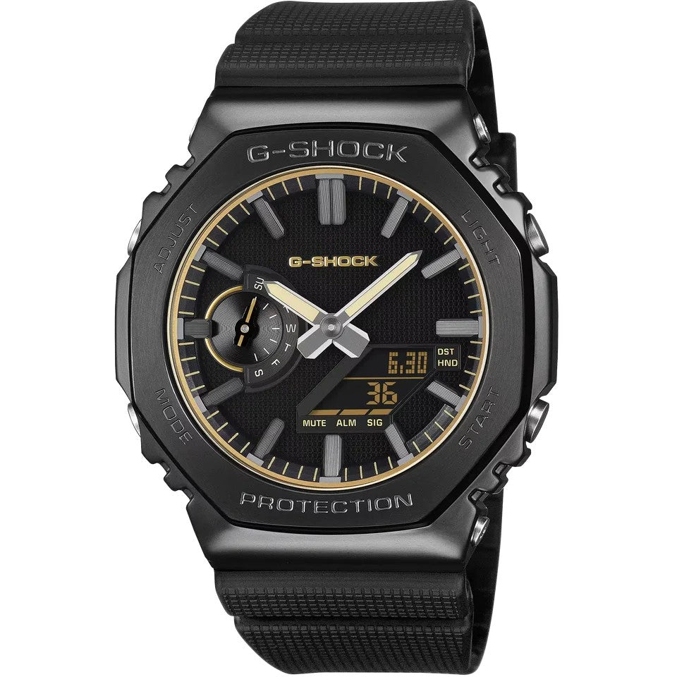 G-SHOCK 2100 Series Luxe Black and Gold Steel GM-2100LXB-1A9ER