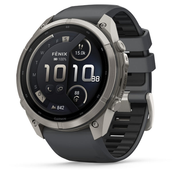Garmin Fenix® 9 Pro - inReach®, 51mm, Titanium with Graphite/Black Silicone Band Watch 010-04337-21