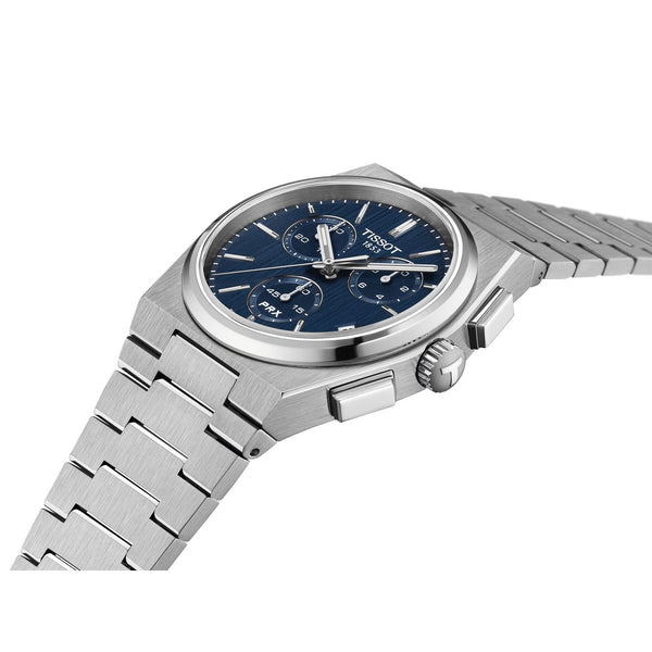 Tissot PRX Blue Chronograph Quartz 41mm Watch T1374171104100