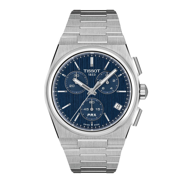 Tissot PRX Blue Chronograph Quartz 41mm Watch T1374171104100