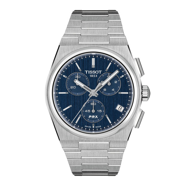 Tissot PRX Blue Chronograph Quartz 41mm Watch T1374171104100