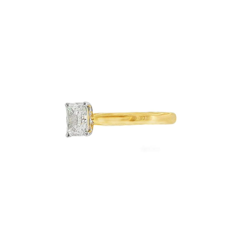 Radiant Cut 0.70ct, 18ct Yellow Gold & Platinum Ring
