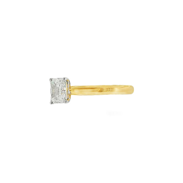 Radiant Cut 0.70ct, 18ct Yellow Gold & Platinum Ring
