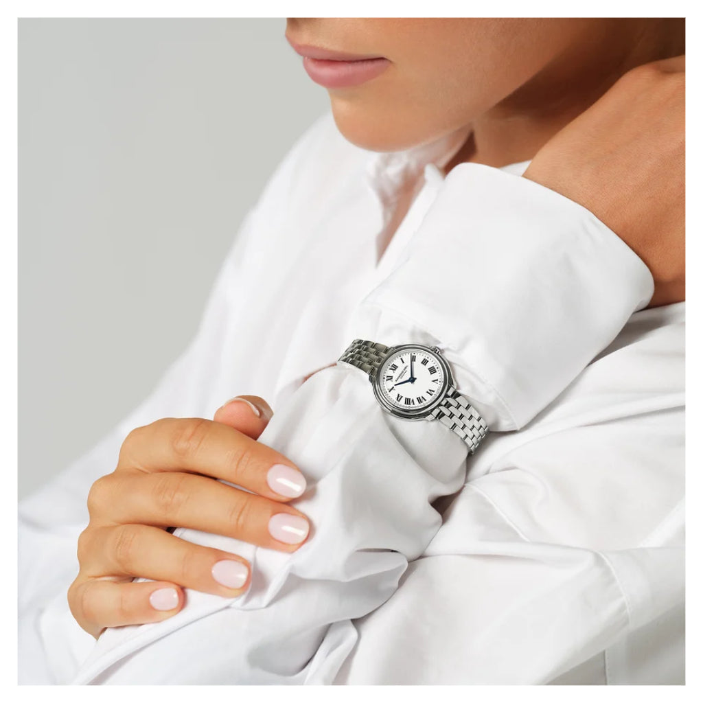 Rayond Weil Toccata Heritage White Dial Steell 28mm Watch 5250-ST-00650