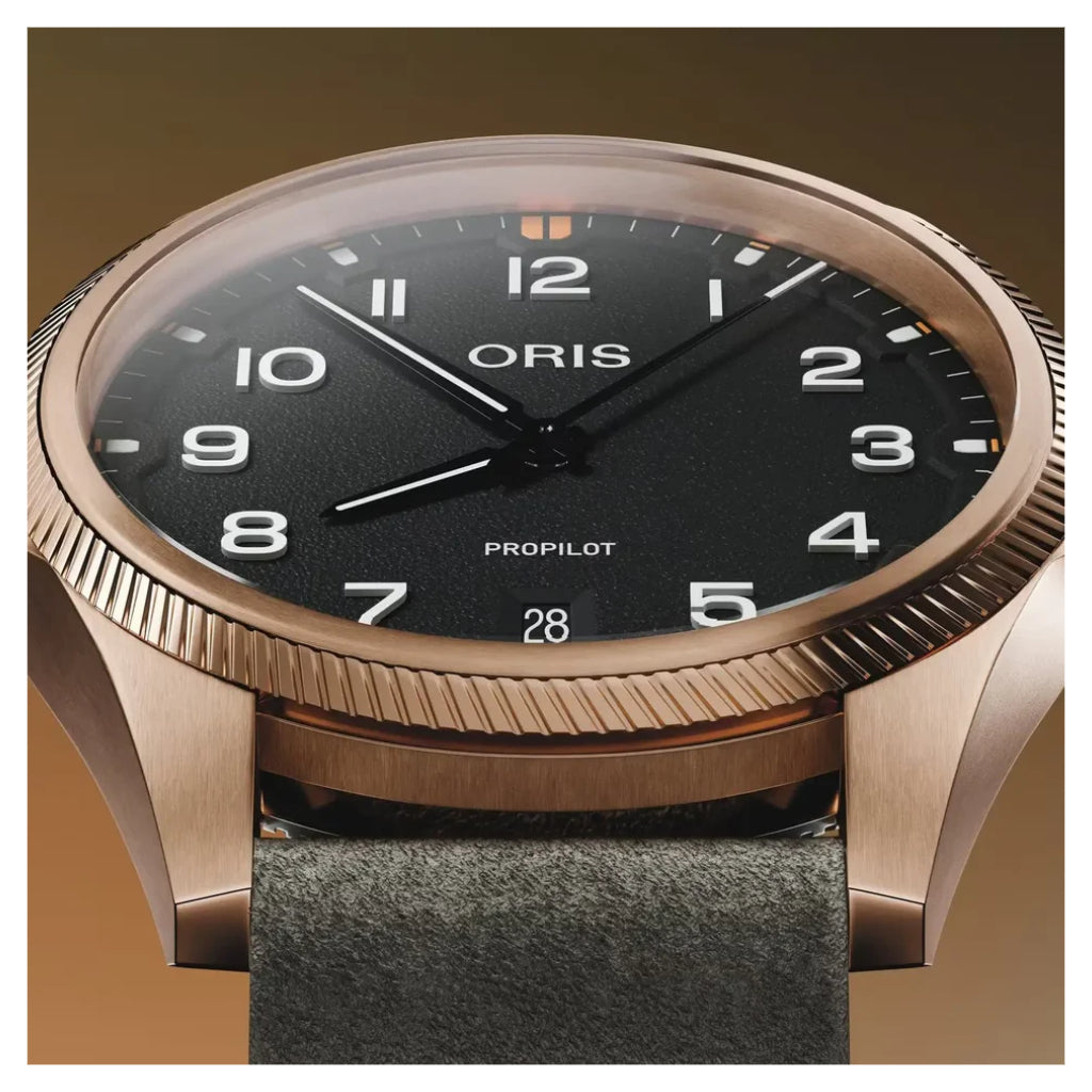 Oris ProPilot Date Black Dial, Bronze, 41mm Watch 01 733 7805 3164-07 6 2022BRLC