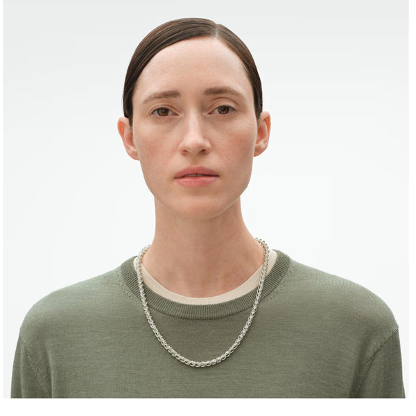 Georg Jensen Weft Slim Necklace, Sterling Silver