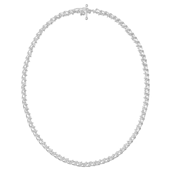 Georg Jensen Weft Slim Necklace, Sterling Silver