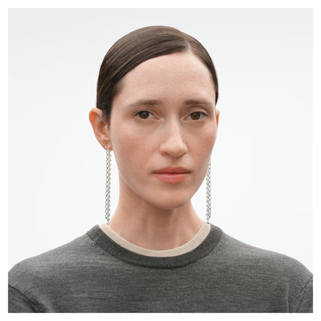 Georg Jensen Weft Slim Earrings, Sterling Silver