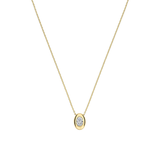 Ti Sento Oval Sparkle Necklace
