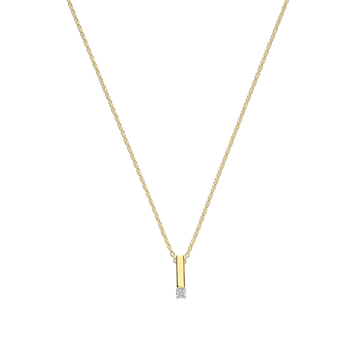 Ti Sento Zirconia Bar Necklace