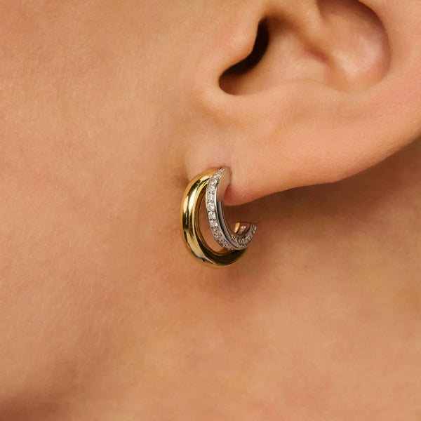 Ti Sento Zirconia Double Earrings