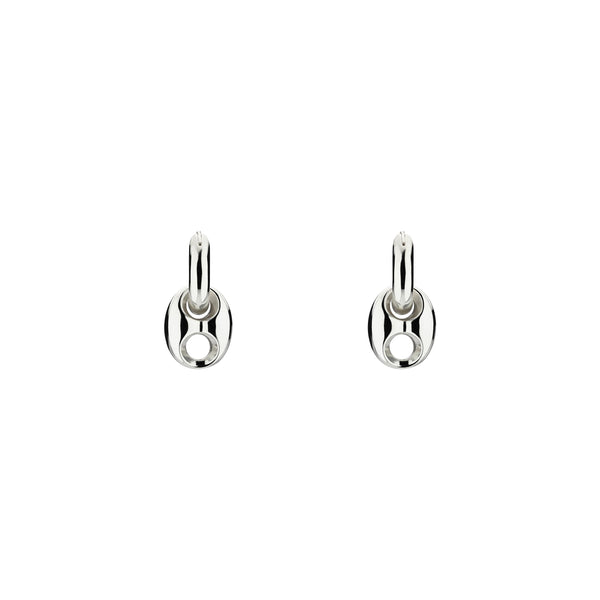 Gucci Marina Chain Hoop Sterling Silver Earrings