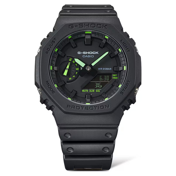 G-SHOCK Bluetooth® Solar 2100 Series Black & Green GA-B2100-1A3ER