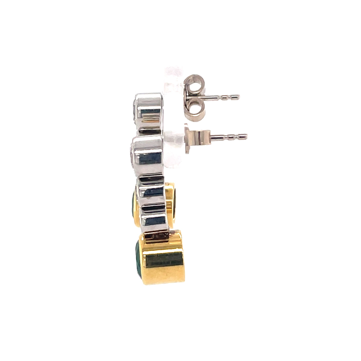 Emerald & Diamond Drop Earrings