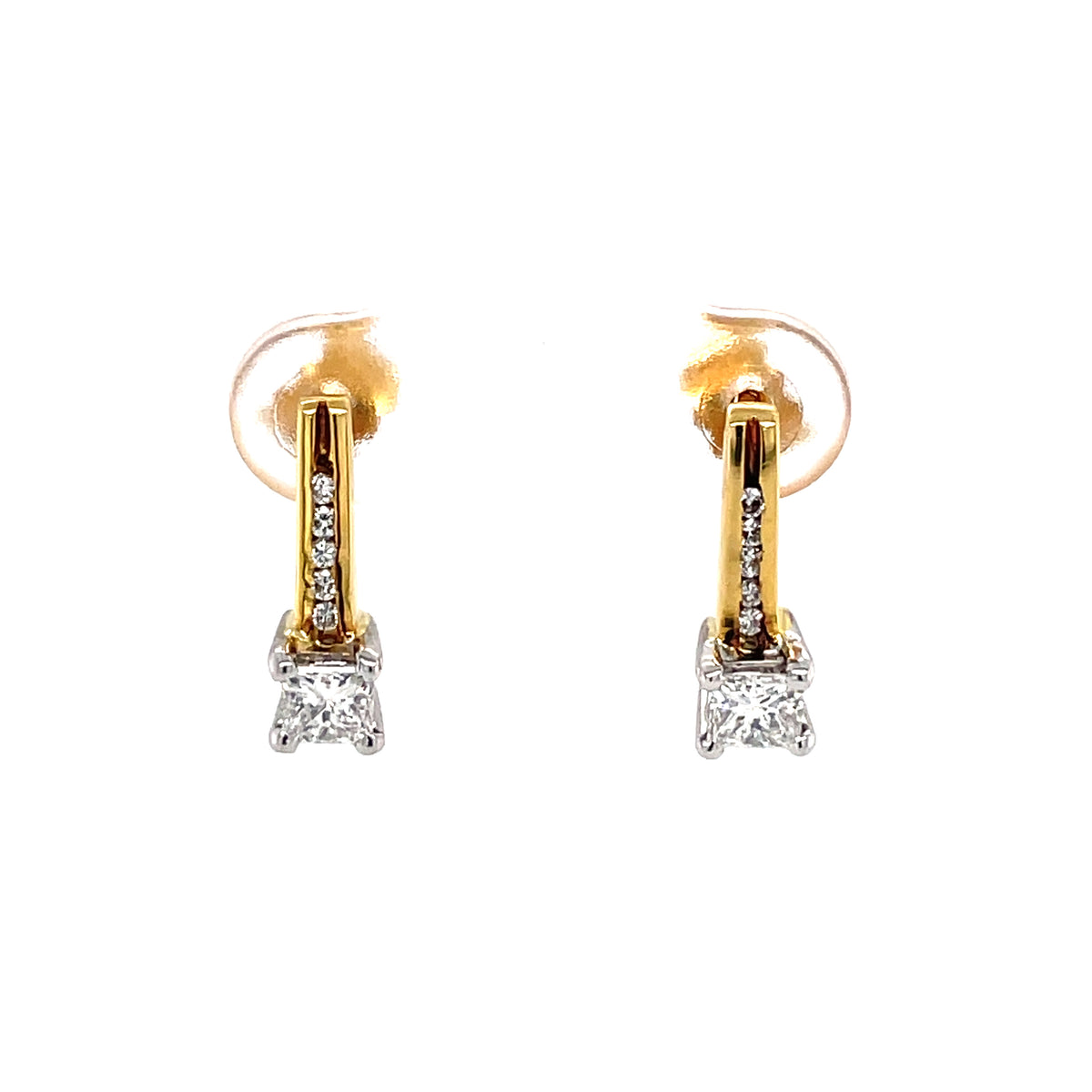 Drop Style Diamond 18ct Earrings