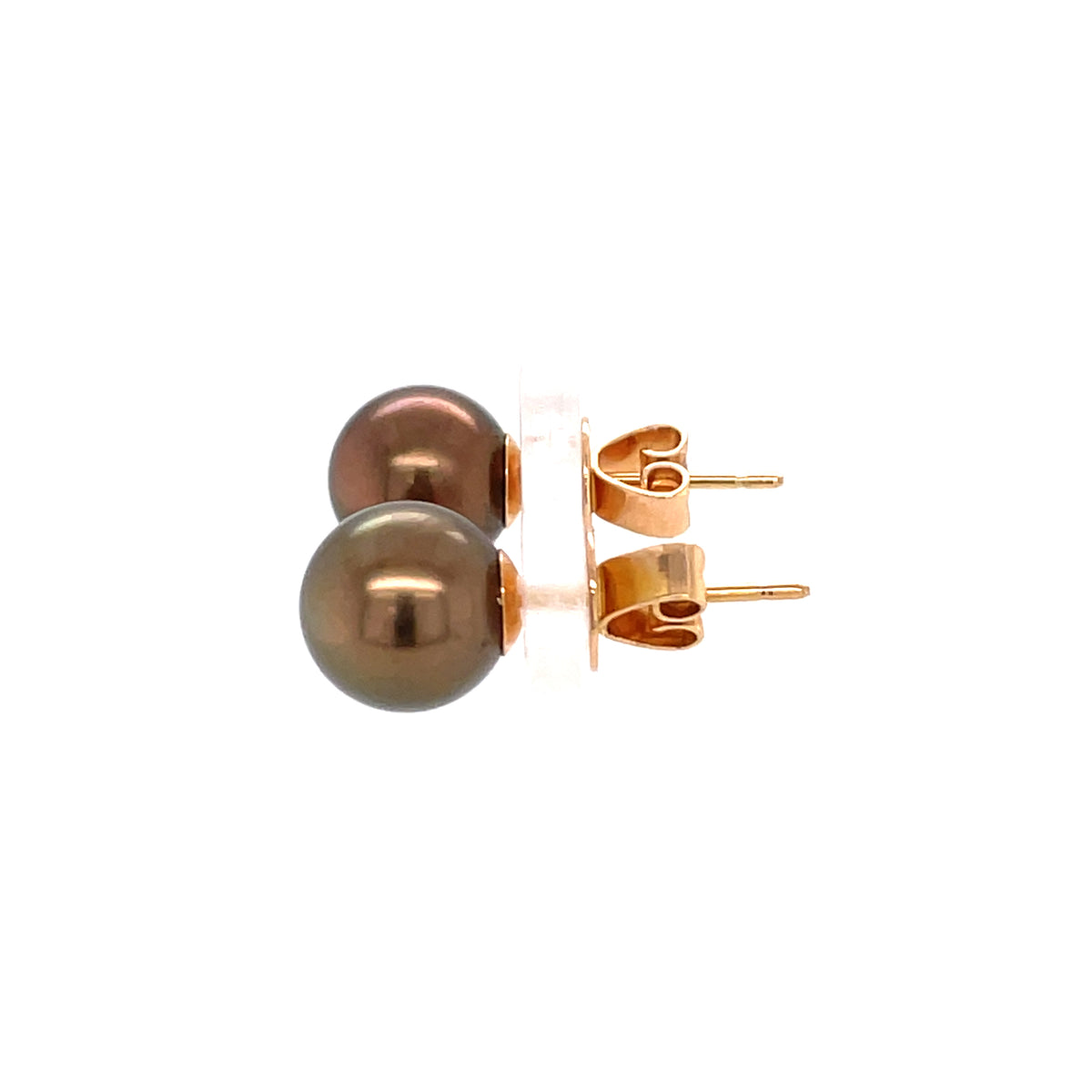 Tahitian Rose Gold 8.5mm 18ct Earrings