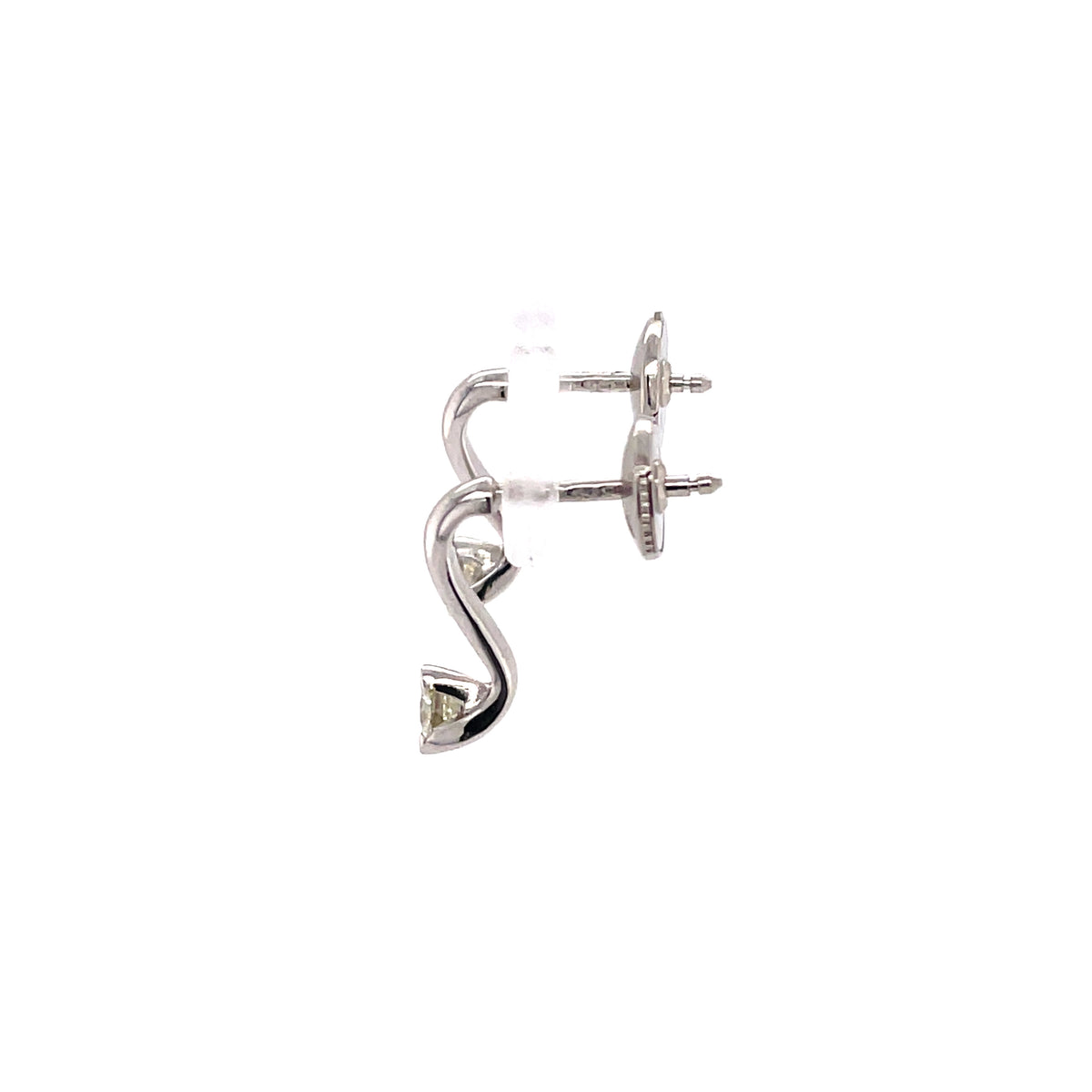Drop Diamond Platinum Earrings