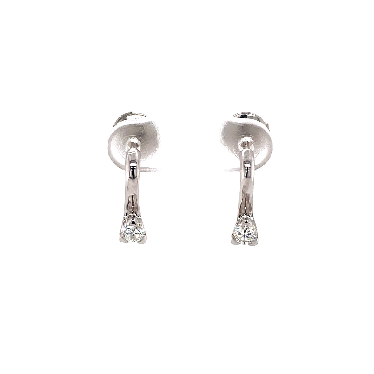 Drop Diamond Platinum Earrings