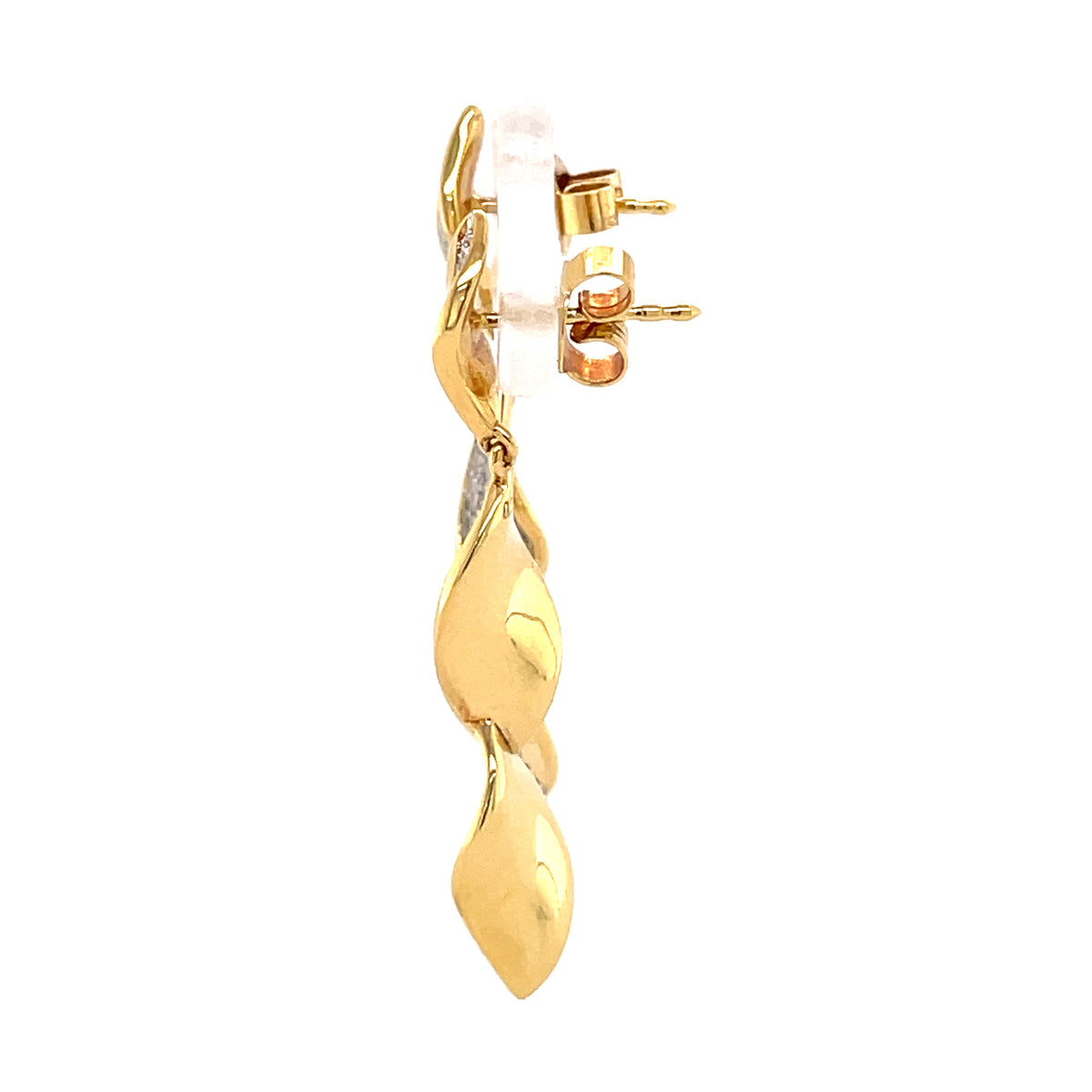 Drop Diamond Set 18ct Earrings
