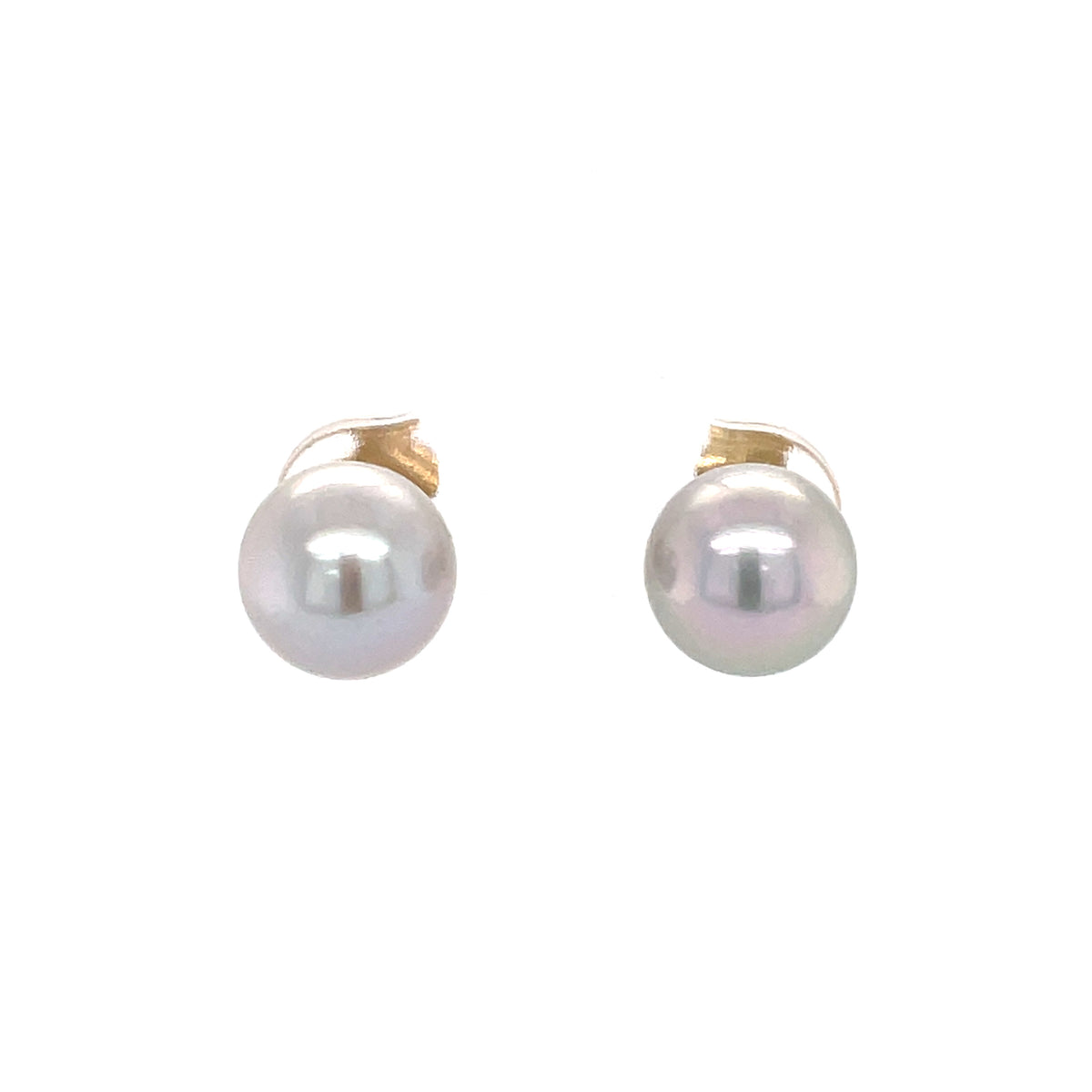 Cultured Silver/Grey 9ct Pearl Earrings
