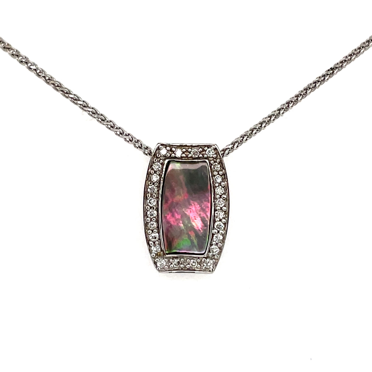 Mother of Pearl & Diamond 9ct Pendant