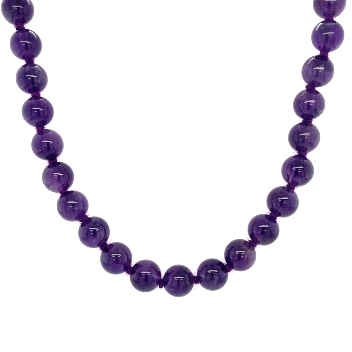 Amethyst Beads with Magnetic Clasp
