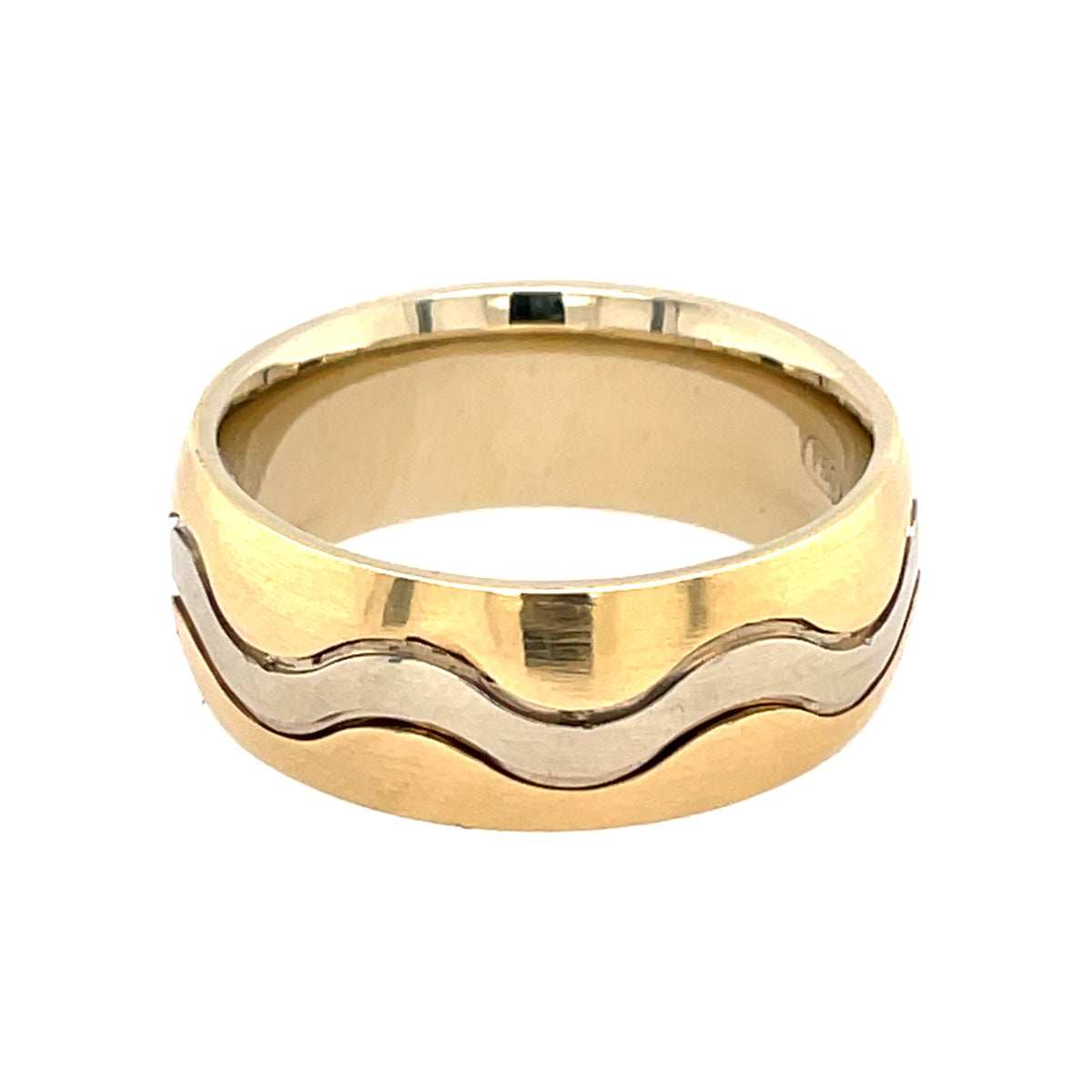 Wave Design 18ct Wedding Band
