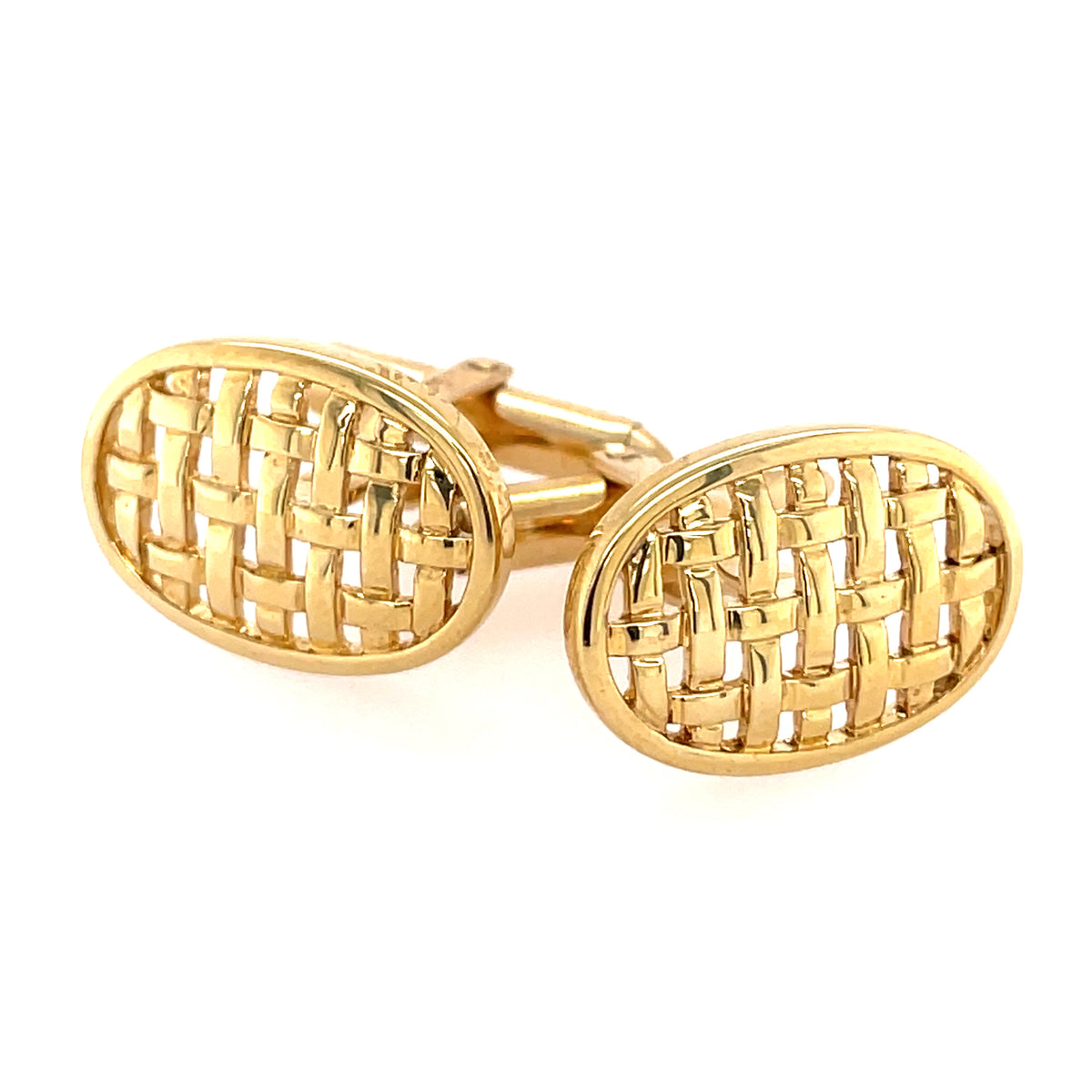 Oval Woven 9ct Cufflinks