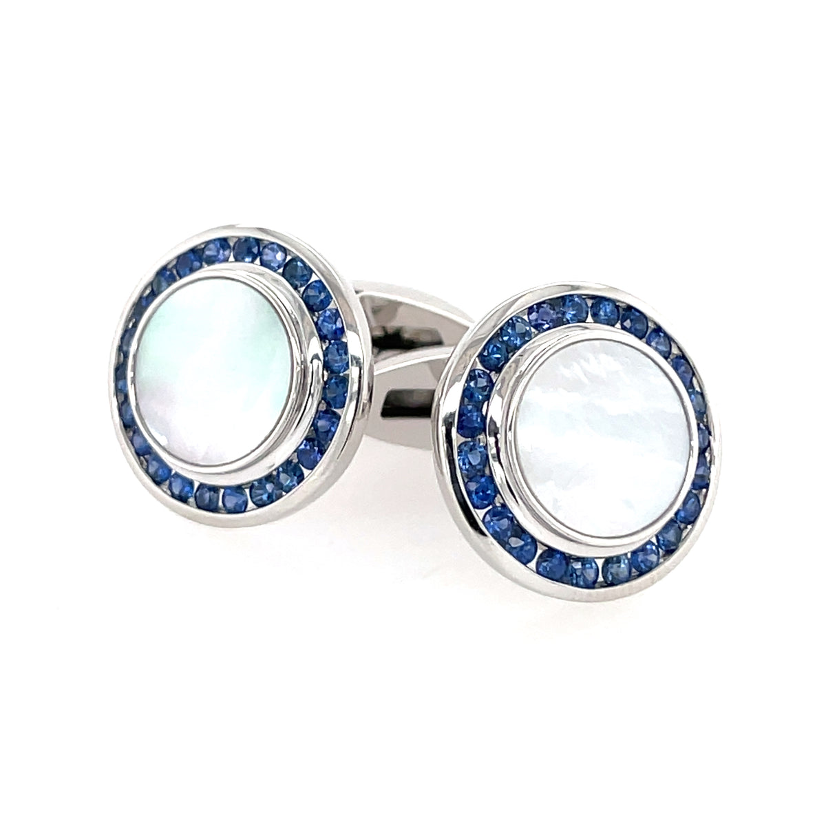 Sapphire & MOP 18ct Cufflinks