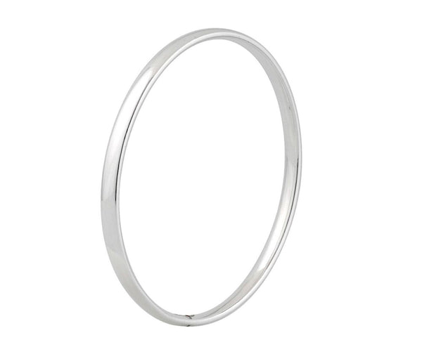 Solid Silver 7mm Plain Bangle