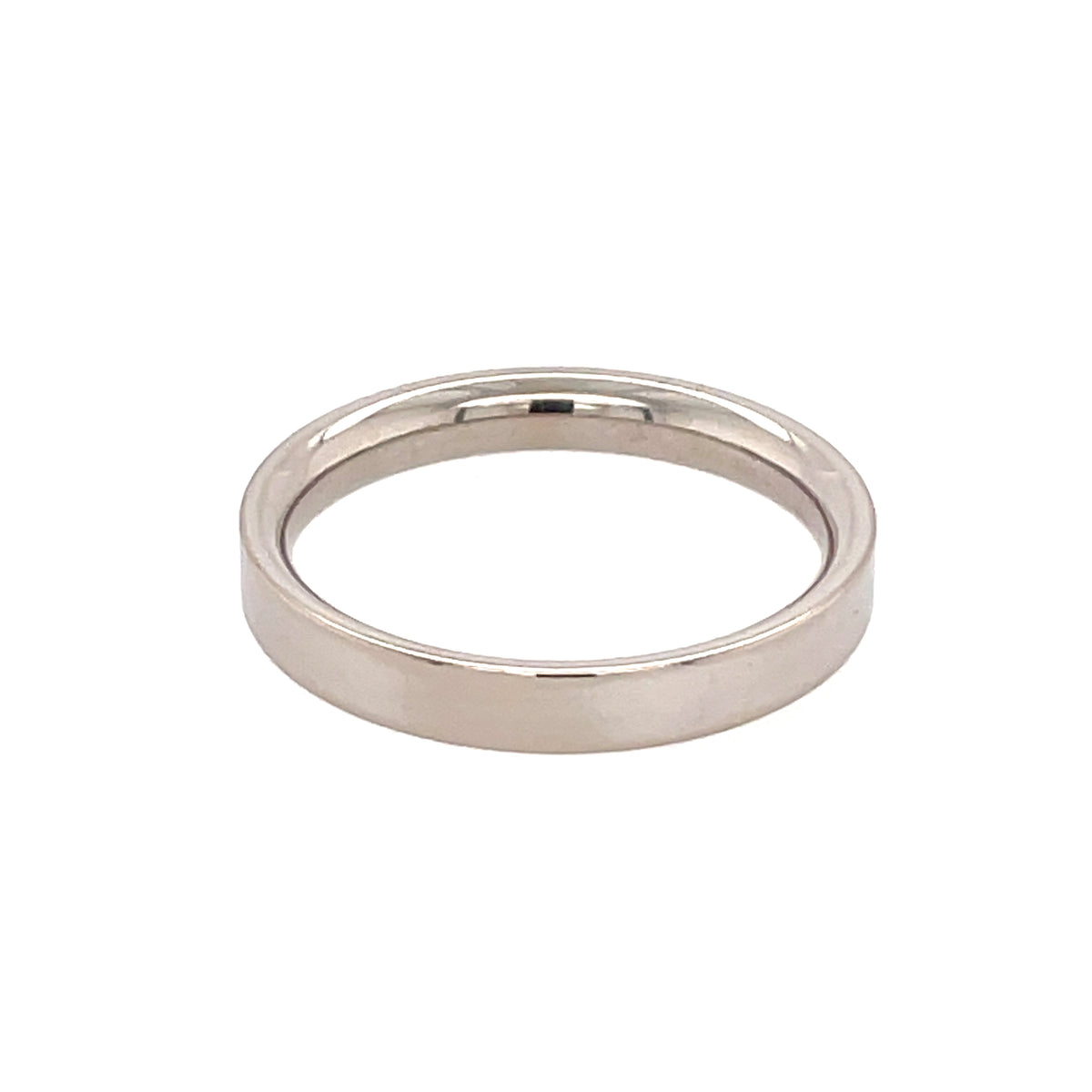 18ct 3mm Flat Plain Band
