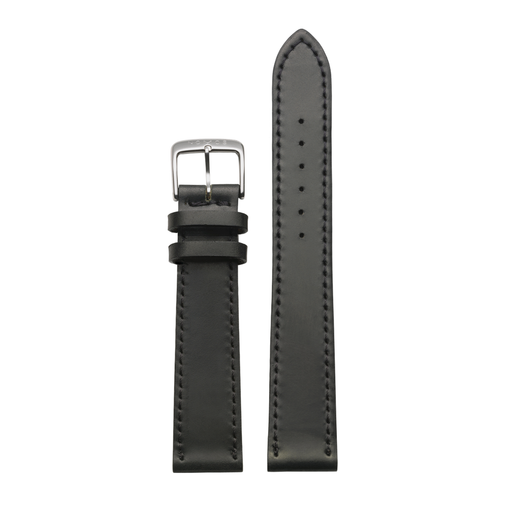 20mm Large Horween Genuine Shell Cordovan, Black
