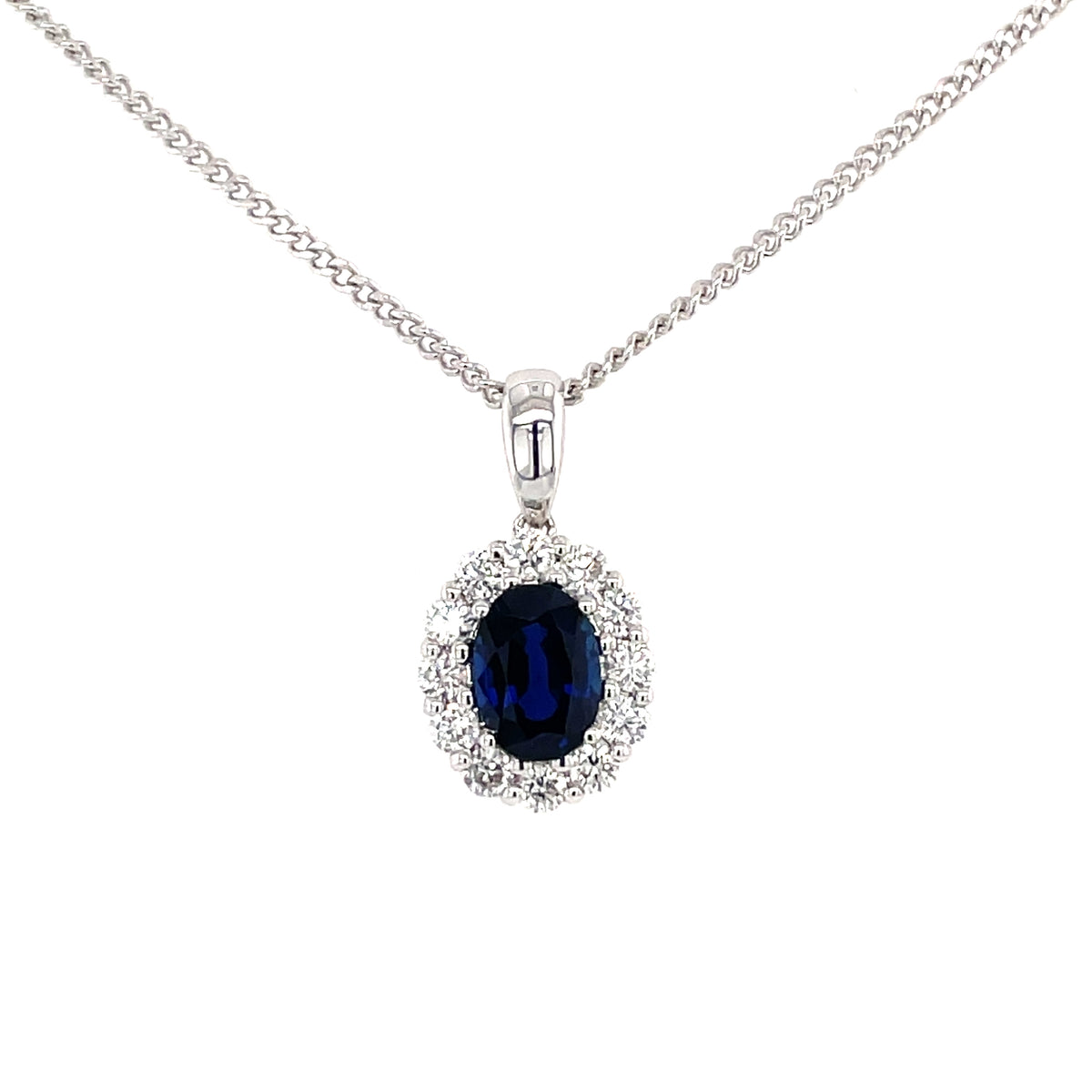 Sapphire & Diamond 18ct Pendant