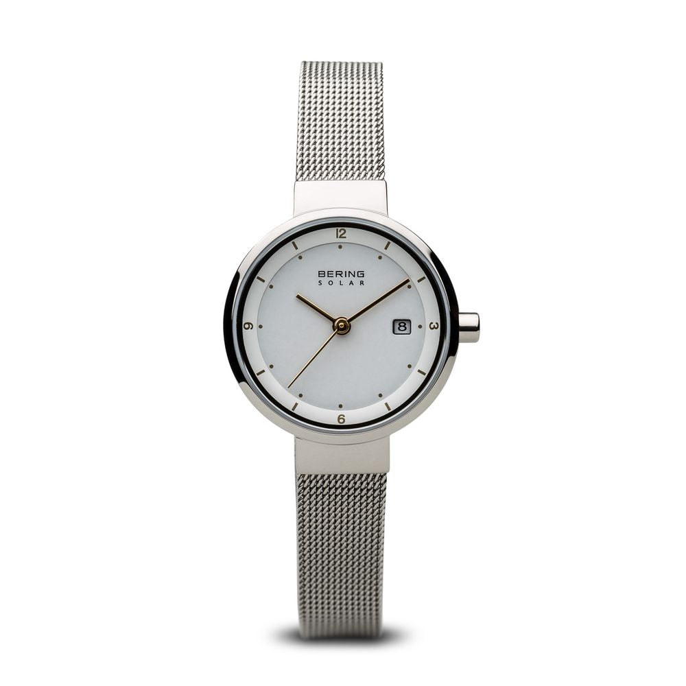 Bering Solar Polished Silver 26mm