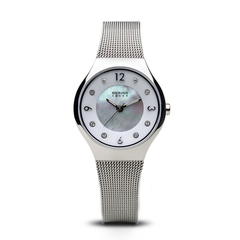 Bering Solar Polished Silver 27mm