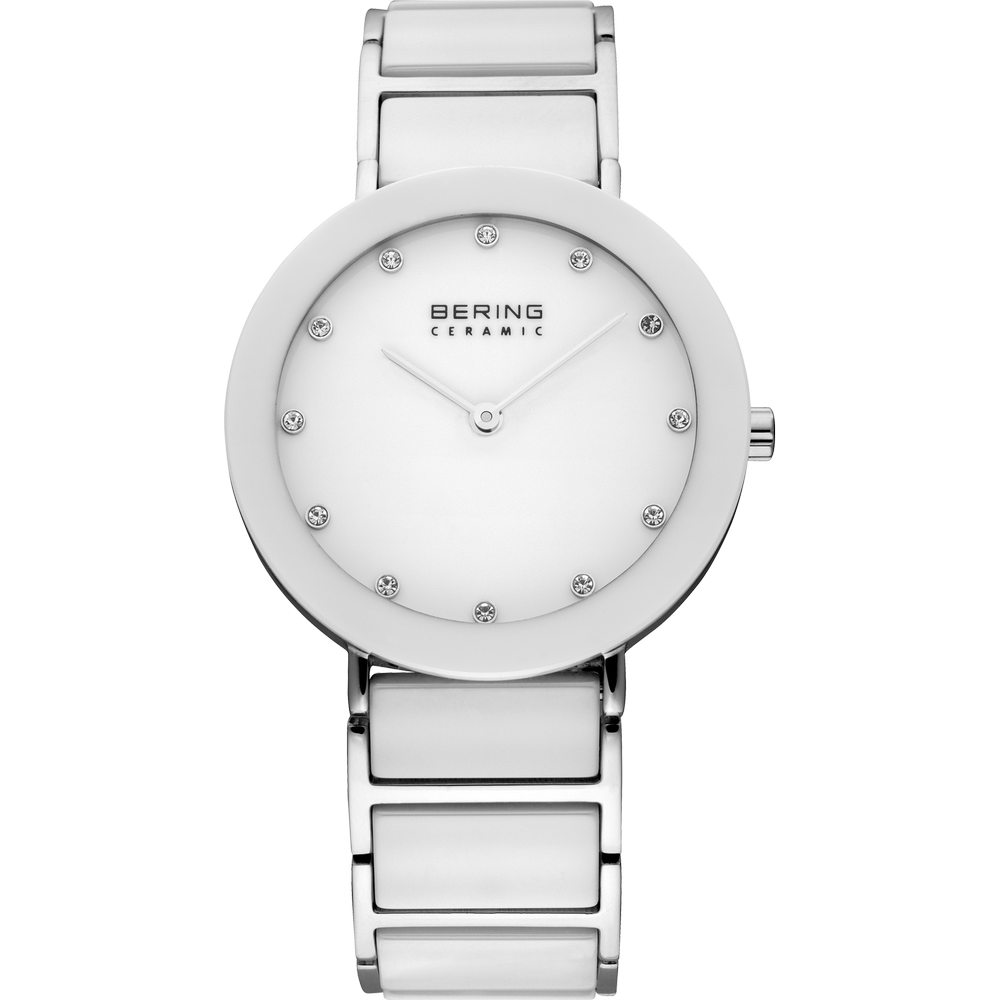 Bering Ceramic White & Steel Ladies 35mm