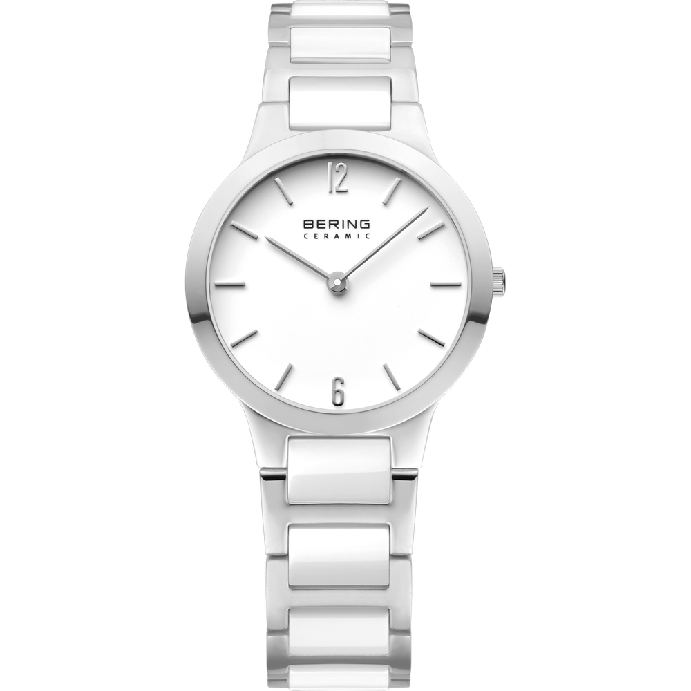 Bering Ceramic White & Steel Ladies 29mm
