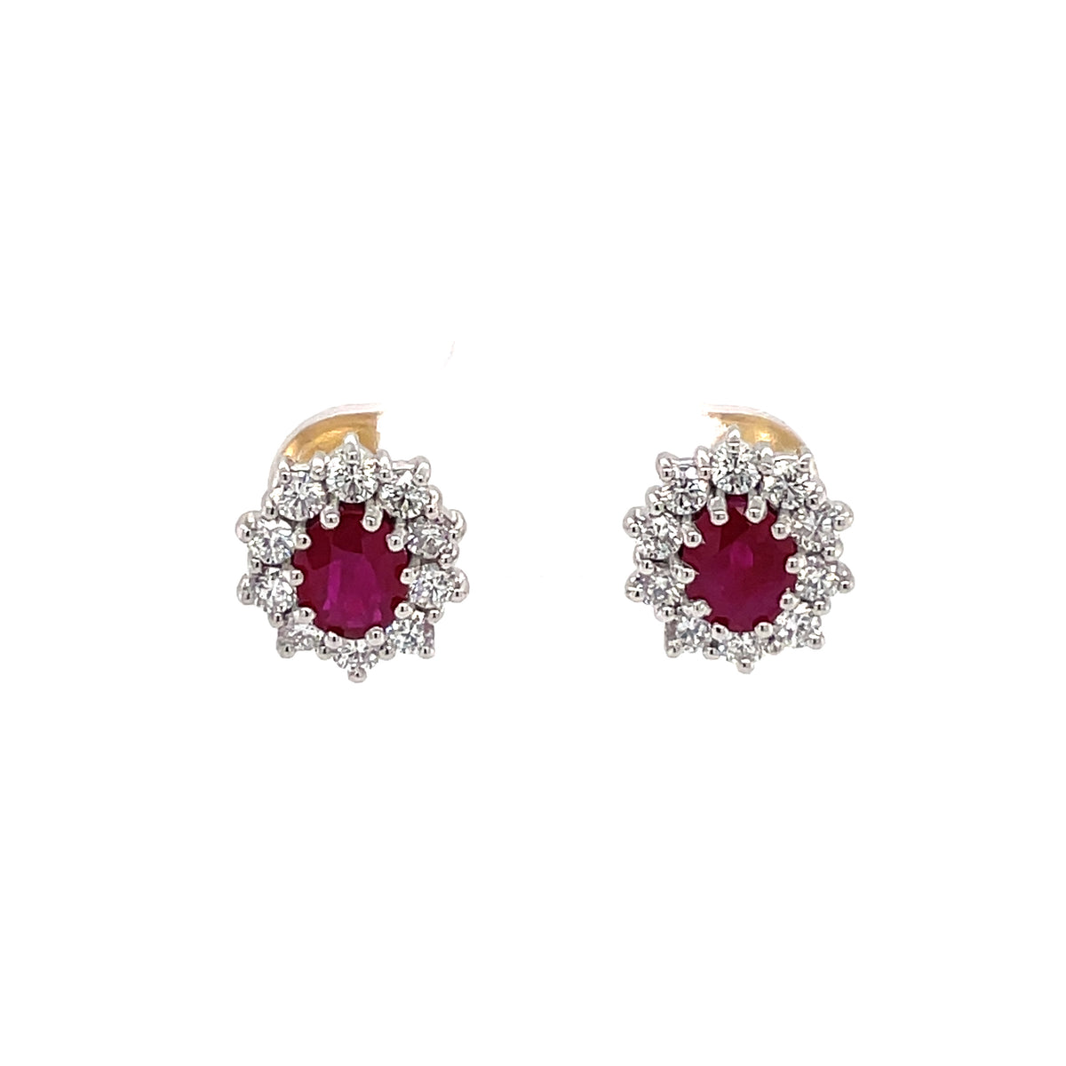 Ruby & Diamond 18ct Earrings