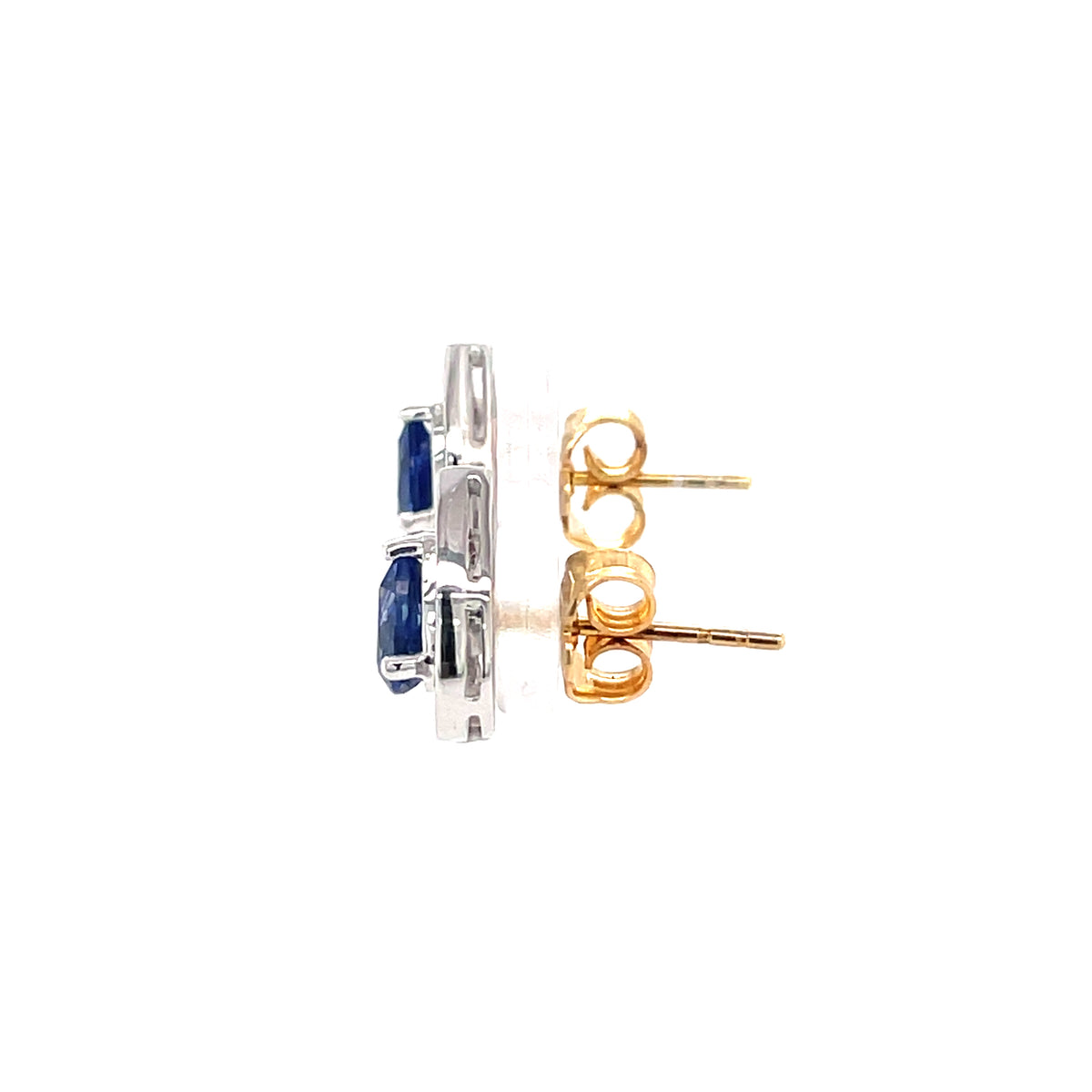 Sapphire & Diamond Cluster Earrings