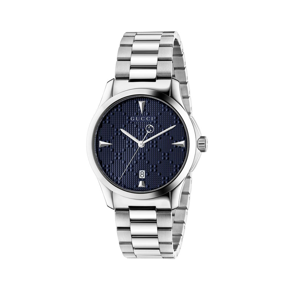 GUCCI G-Timeless 38mm Blue Diamante Dial Bracelet Watch