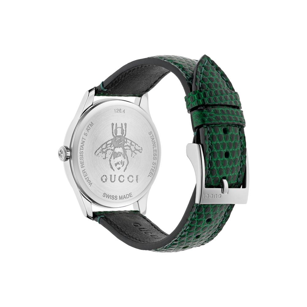GUCCI G-Timeless Green Leather Watch 36mm