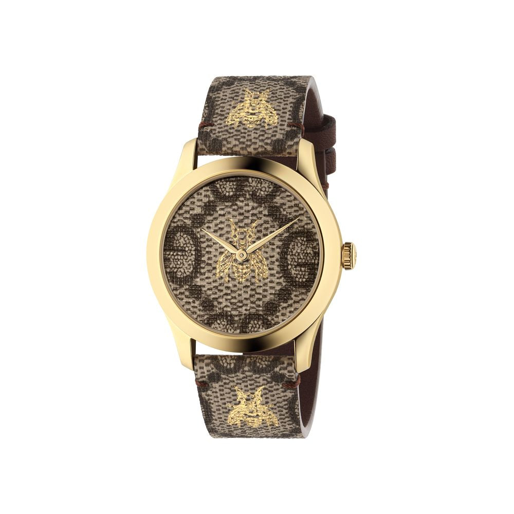 GUCCI Timeless Gold Tone PVD Watch 38mm