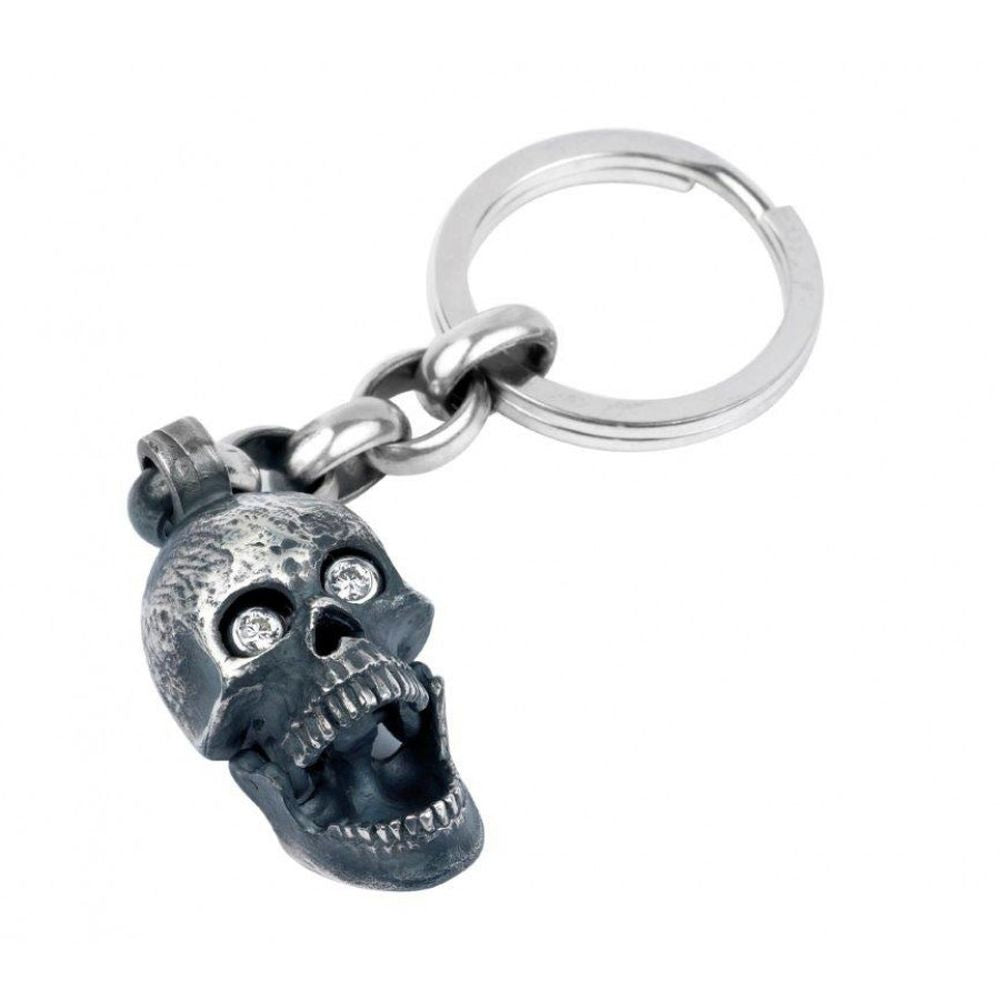 Deakin & Francis Large Skull Head Keyring with Popping Gem Eyes