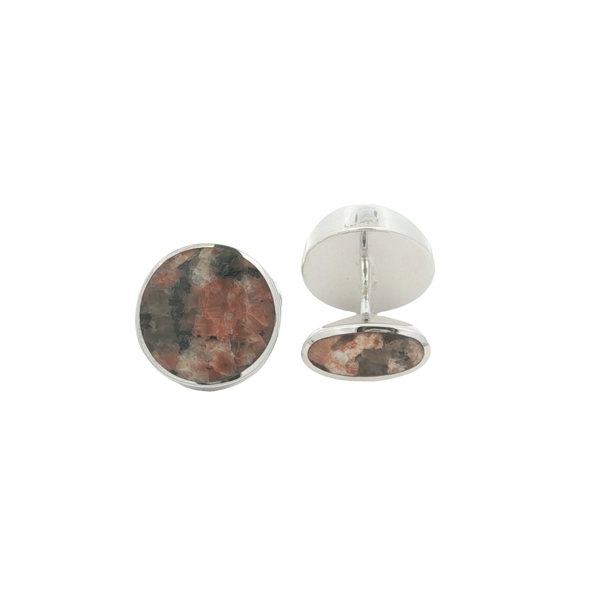 Silver Peterhead Granite Cufflinks