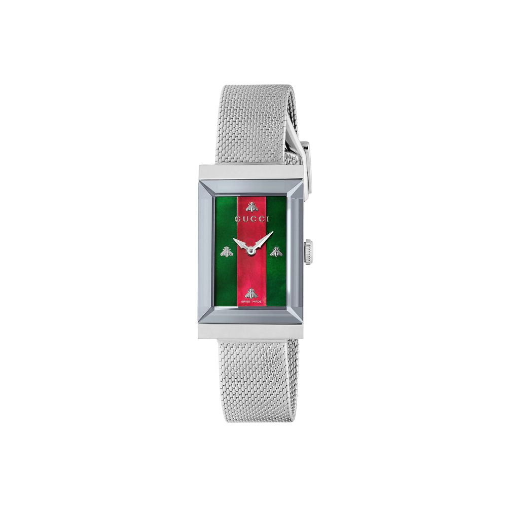 GUCCI G Frame Green & Red MOP Watch 21mm
