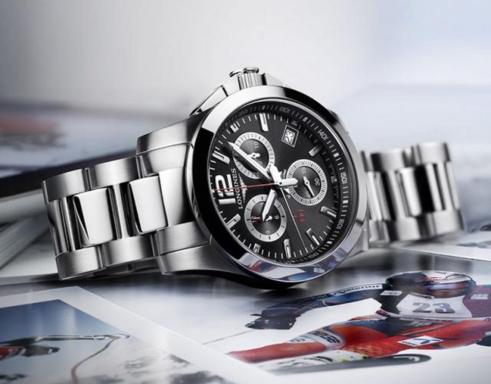 Longines Conquest Chronograph 1/100th Black 41mm
